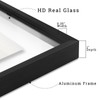 Frametory, Floating Picture Frame 11x14 - Black Aluminum Metal Photo