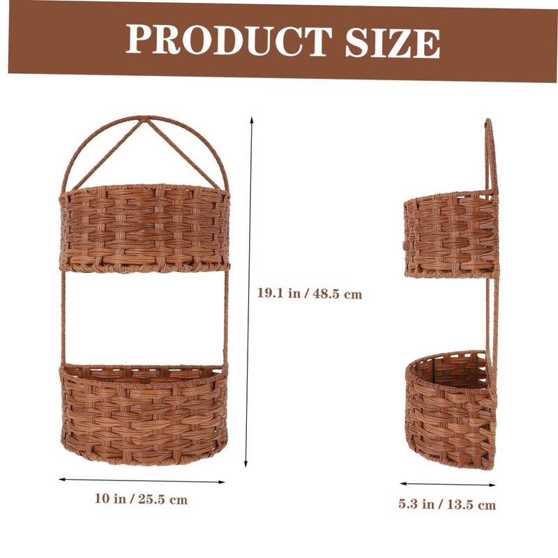 MAGICLULU Hanging Storage Basket Wall-mounted Pantry Basket for Home Organization