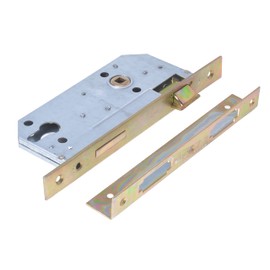 Aqbau® Door Lock for Profile Cylinder 90 / 50 mm DIN Right, Universal PZ Mortice Lock Front Door Lock Room Door Lock Interior Doors Metal Galvanised