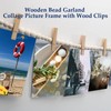 Hanging Photo Display Wall Decor with 30 Wood Clips, YuanDe