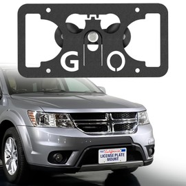 Heavy Duty Front License Plate Bracket Compatible with Dodge Journey 2014-2020, Anti-Theft No Drill Front Grille License Plate Holder Waterproof Replacement Frames Accessories