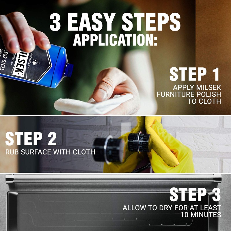 Milsek Stainless Steel Cleaner - Multipurpose Cleaning Supplies for Home