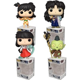 Funko Inuyasha Series 2 + Protector: Anime - Pop! Animation Vinyl Figure (Bundled with ToyBop Box Protector Collector Case) (S2 Set of 4)