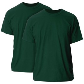 Gildan Adult Ultra Cotton T-Shirt, Style G2000, Multipack, Forest Green (2-Pack), 3X-Large