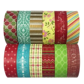 Allydrew Washi Tapes Decorative Masking Tapes, Set of 12, ADSET43