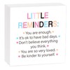Inspirational Little Reminders Wooden Sign, Motivational Quote Wood Sign Office