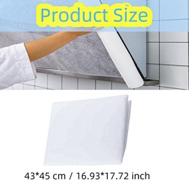 12pcs Range Hood Oil Absorbing Paper, Range Hood Filter Paper Non-woven Extractor Fan Filters Kitchen Grease and Odor Filtering Grease Filters High Temperature Oil Filter 16.93 * 17.72 inch