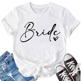 LBP Bride T-Shirt Bride Team Shirt Bachelorette Party Shirt Bridal Party Tops Bridesmaid Proposal Tees White