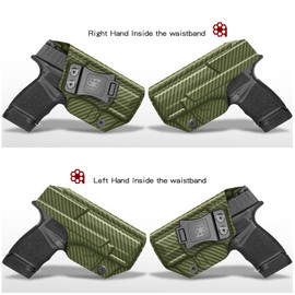 Amberide Springfield Hellcat IWB Holster,Kydex-Boltaron Inside Waistband Fit Springfield Armory Hellcat 9mm,Secure Retention,Quick Draw,0–30°Adjustable Cant