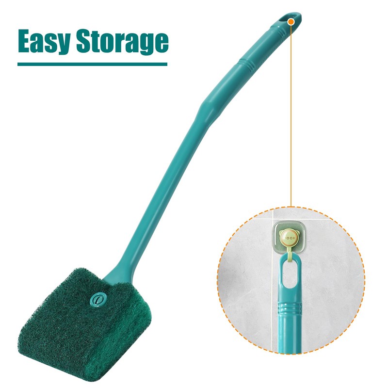 AQUANEAT Fish Tank Cleaning Tools, Aquarium Double Sided Sponge Brush,