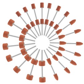 Corundum Grinding Tip Set, Stone Grinding Polishing Head, 42 Pieces Sanding Disc Head, 1/8 Inch Shank Size, Corundum Grinding Pen, Drill Grinding Attachment for Grinding, Polishing, Deburring