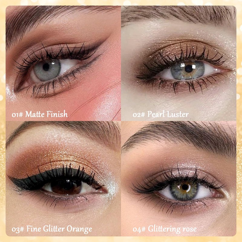 Re. Misoo 4 Pcs Metallic Glitter Eyeshadow Stick Set, 3