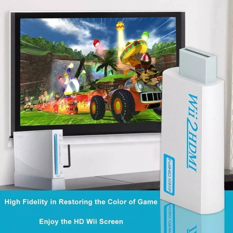 hd2dmi Adaptador Wii Conectar Hdmi 1080p Convertidor Audio Y Vídeo