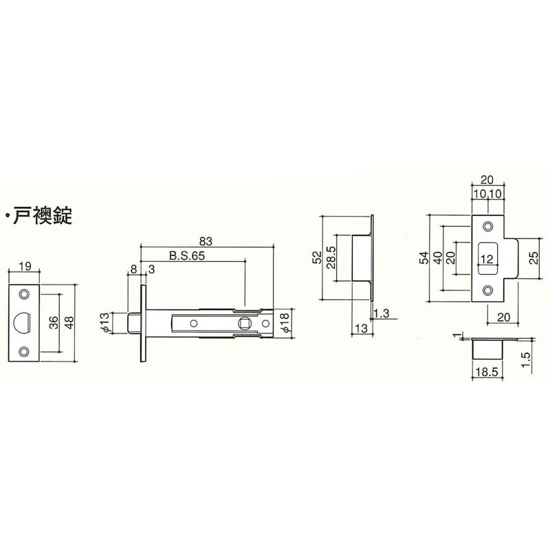 KAWAGUCHI 技研 J Lever Door 襖 Lock Round Seat Home