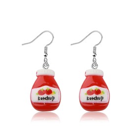 Ketchup Earrings ketchup Jewelry Gift Ketchup Lovers Gift Sauce Gift For Women Chef Gift Ketchup Stuff Ketchup Foodie Gift (Ketchup Earrings ca)