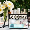 Hmxpls Chenille Letter Bag, Clear Nylon Cosmetic Makeup Bag with