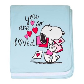 CafePress Snoopy You are So Loved Baby Blanket, Super Soft Newborn Swaddle