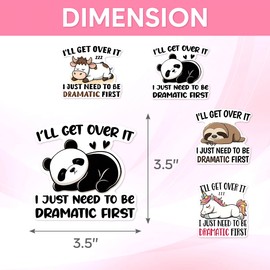 Pack 9 Pcs Funny Dramatic Sticker for Laptops Vehicles Trucks Cups Tumblers Helmets Computers Bumper Stickers Waterproof Removable Vinyl Decals Car Exterior Laptop Accessories