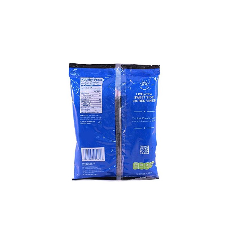 Red Vines Black Jumbo Licorice Twists 8oz Bag (12 Pack)