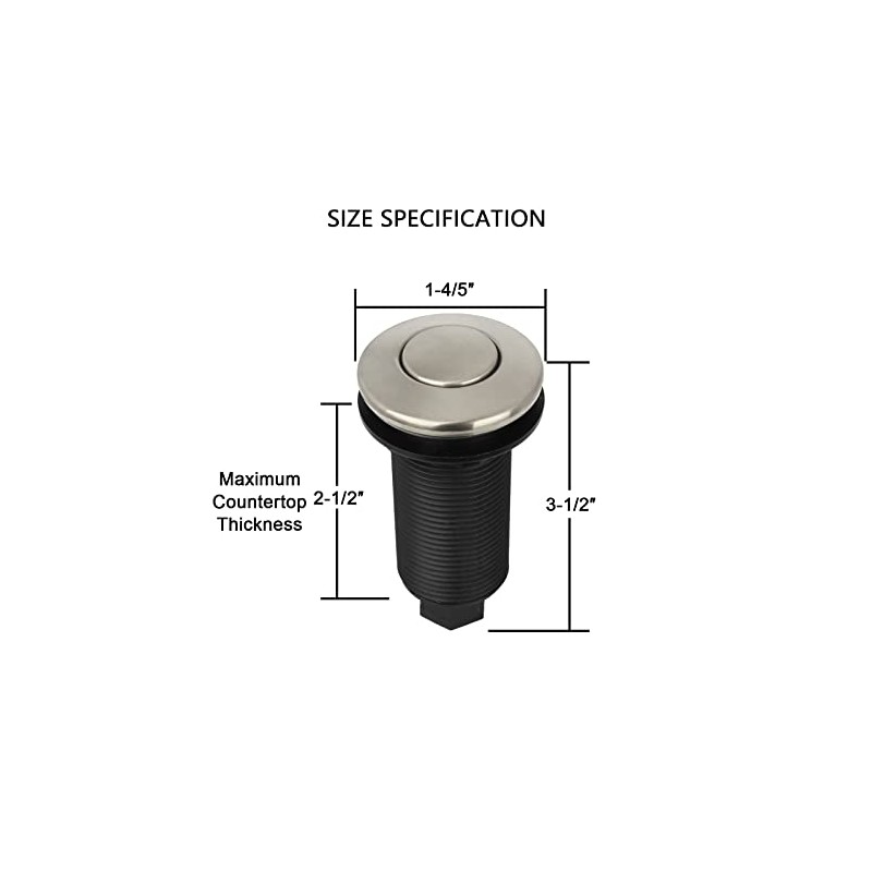 Akicon Garbage Disposal Kitchen Air Switch Kit, Dual Outlet Sink