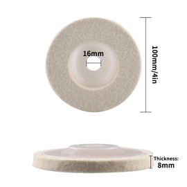 Shineboc 10pcs Wool Polishing Wheel Disc, 100mm(4 inch) Angle Grinder Discs Car Polishing Pads Buffing Wheel Wet Polishing Wheel Set for Metal, Marble Stone, Jewelry,Plastics,Furniture,Car