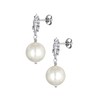 Elli Women 925 Silver Round Simulated Pearl FINEEARRING