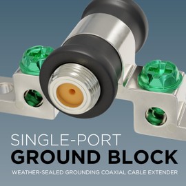 THE CIMPLE CO Coaxial Cable Connectors, 3GHz High Frequency, 4 PCS, Ground Block, Coax Extender, RG6, Single Port, Weather Seal Boots, F-Type, Antenna, Satellite Dish, Cable TV, Grounding