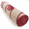 SmartyKat Crackle Chute Crinkle Activity Tunnel Cat Toy - Tan/Red,