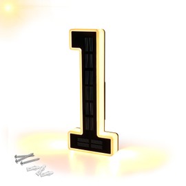 XTAUTO 6.7" Solar Powered House Numbers for Outside, Address Signs Light Up