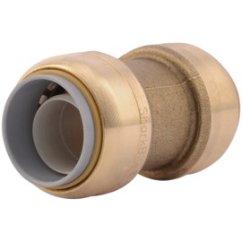 SharkBite 3/4 Inch Polybutylene Transition Coupling, Push to Connect Brass Plumbing Fitting, PEX Pipe, Copper, CPVC, PE-RT, HDPE, U4016LFA