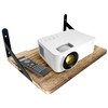 Projector Shelf for Wall, 15.75" × 11" Wooden Floating Shelf
