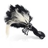 Flapper Girl Black Ivory Ostrich Feather Headpiece, Black-ivory, Size One