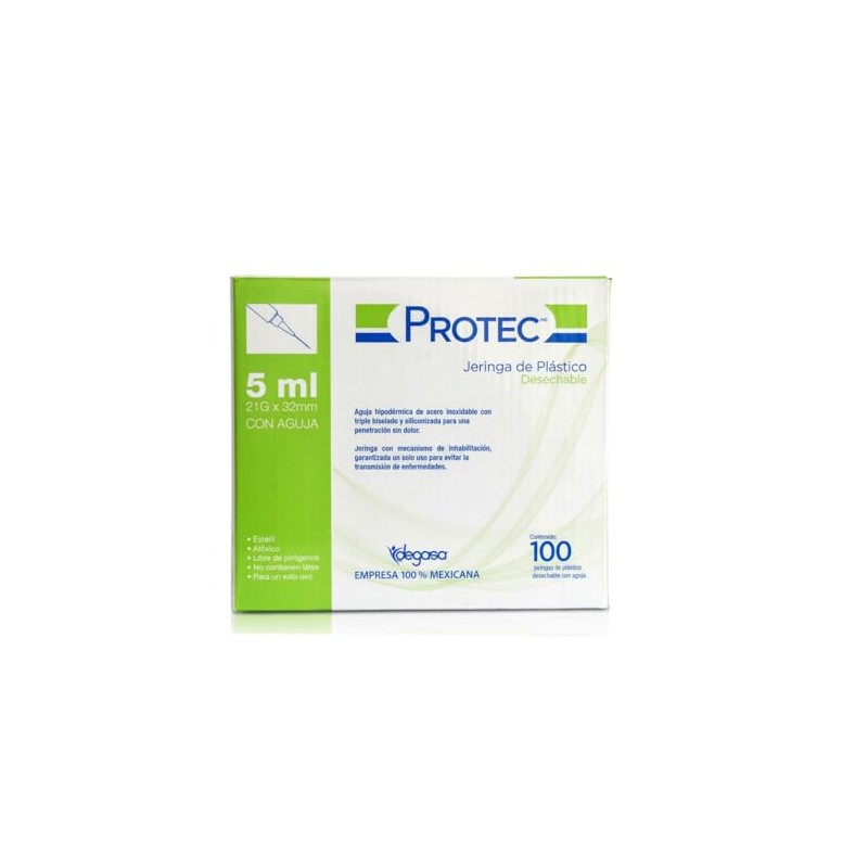 Protec Jeringas Hipod?rmicas 5 Ml Aguja 21G