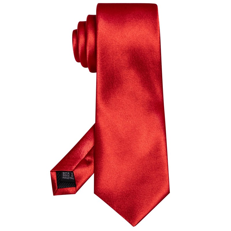 Barry.Wang Men's Solid Color Extra Long Tie and Pocket Square