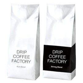 Drip Coffee Factory Rich & Strong Assorted Set, Medium Grind, 2.2 lbs (1 kg), 17.6 oz (500 g) x 2 Bags