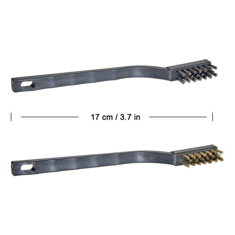 YiwerDer 9PCS Mini Wire Brushes, Stainless Steel Brush Set, Curved