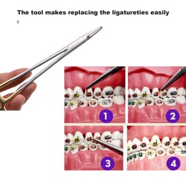 Angzhili Orthodontic Ties Changing Tool,Change The Color of Your Braces Yourself,Household Tools (5.5 inch)