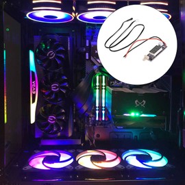 DC 12V 3A Fan Speed Control Module with Sensor Cable for Computer Chassis, CPU and Many Server 4-Wire Fans