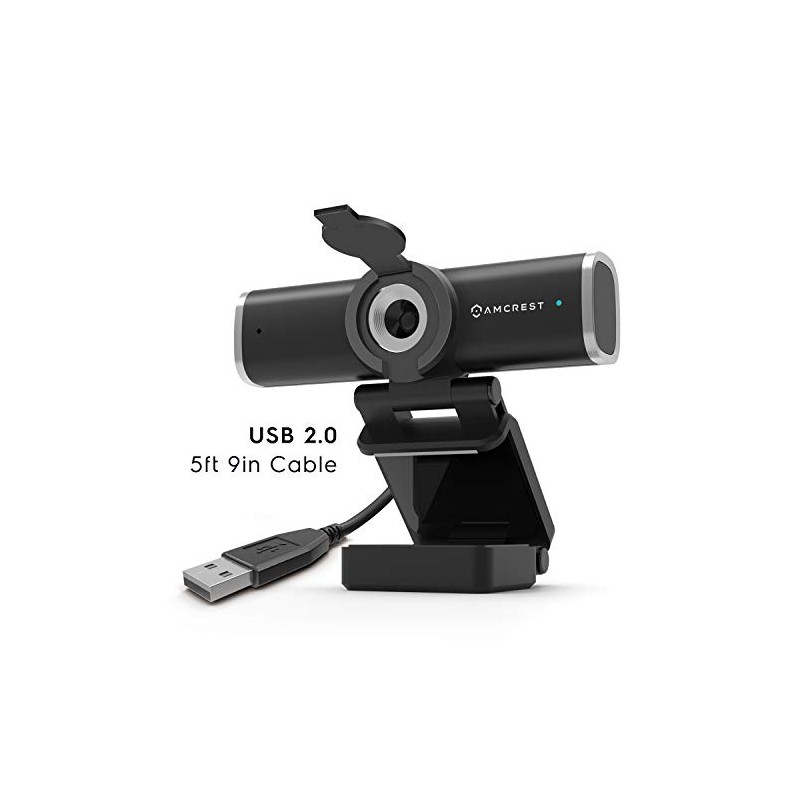 Amcrest Cámara Web 1080P con Micrófono para Escritorio, Cámara Web