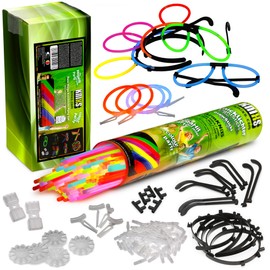 Knizs Mega Glow Sticks Party Pack in 6 Colours Mix (Green, Red, Blue, Yellow, Pink, Orange)
