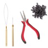 Hair Extension Tool Kit, Bead Device Tool, Silicone Lined Links