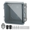 Joinfworld 6x6x4 Outdoor Electrical Box Weatherproof Junction Box Plastic Clear