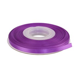 Ribbonitlux 6mm Wide Double Face Satin Ribbon 22 Meters (465-Purple）, Set for Gift Wrapping, Party Decor, Sewing Applications, Wedding and Craft