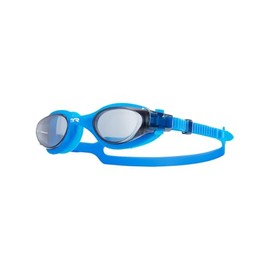 TYR Unisex Adult Vesi Low Profile Swimming Goggles - Smoke/Blue/Blue, Medium
