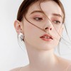ALEXCRAFT Chunky Statement Earrings Gold Silver Hoop Earrings Golden Earrings