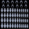 siyuwuro 60Pcs 5 Shapes Nail Tips Stickers Model 12 Size