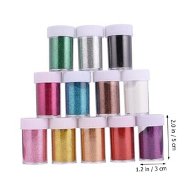 Operitacx 12pcs Nail Art Glitter Powders Sequins Nail Decorations Manicure Sequins Colorful