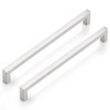 Probrico 30 Pack Square Cabinet Pulls 10 Inch Brushed Nickel
