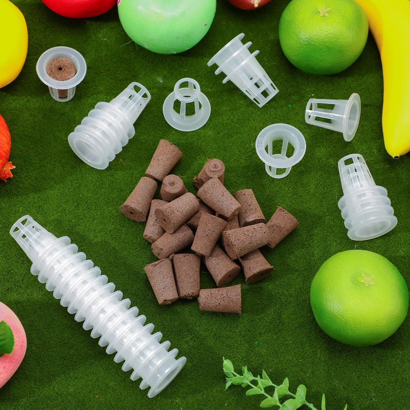 Ziliny 200 Pcs Grow Sponges Pods Kit, Includes 100 Grow