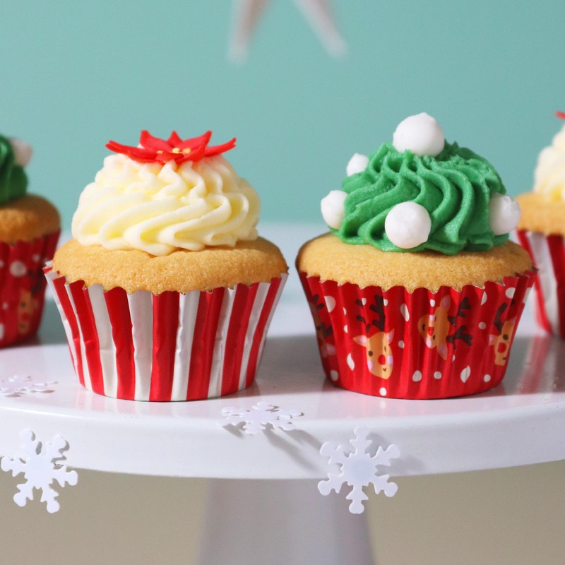 PME Christmas Mini Foil Coated Cupcake Cases - Rudolph (Pack